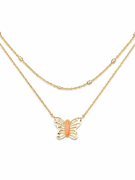 Kendra Scott Jewelry - Kendra Scott Butterfly Multi-Strand Necklace in Coral Catseye
